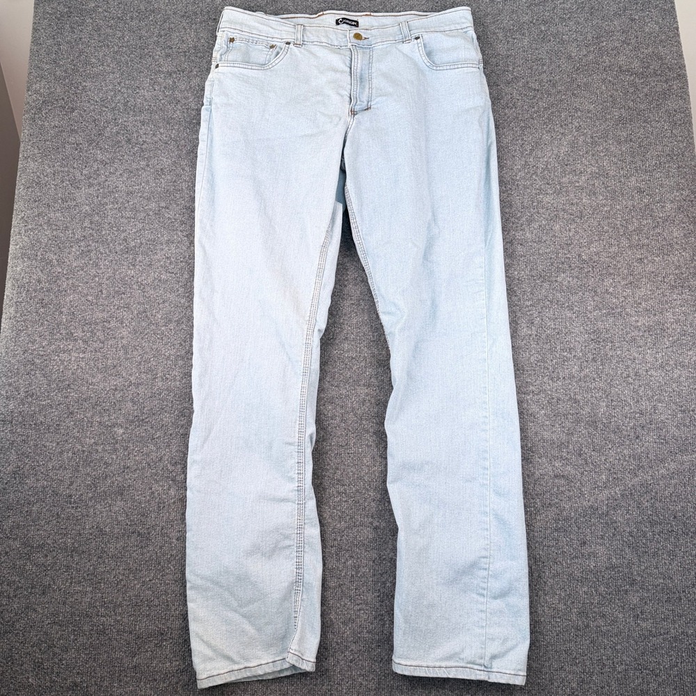Origin Maine Jeans Mens 36x36 Blue Light Wash Denim Relaxed Fit Made in USA